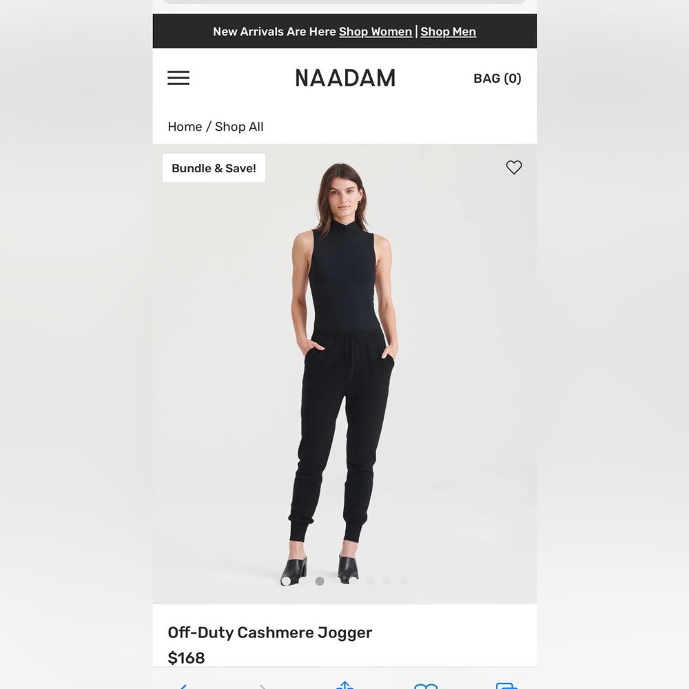 Naadam Off Duty Jogger Cashmere Black Women XL